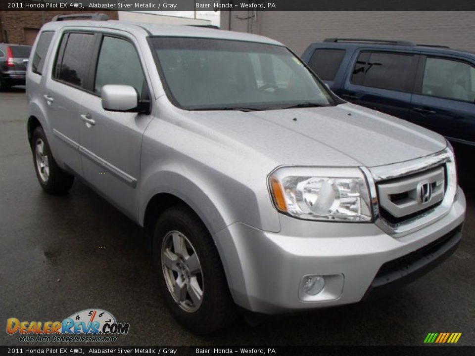2011 Honda Pilot EX 4WD Alabaster Silver Metallic / Gray Photo #1
