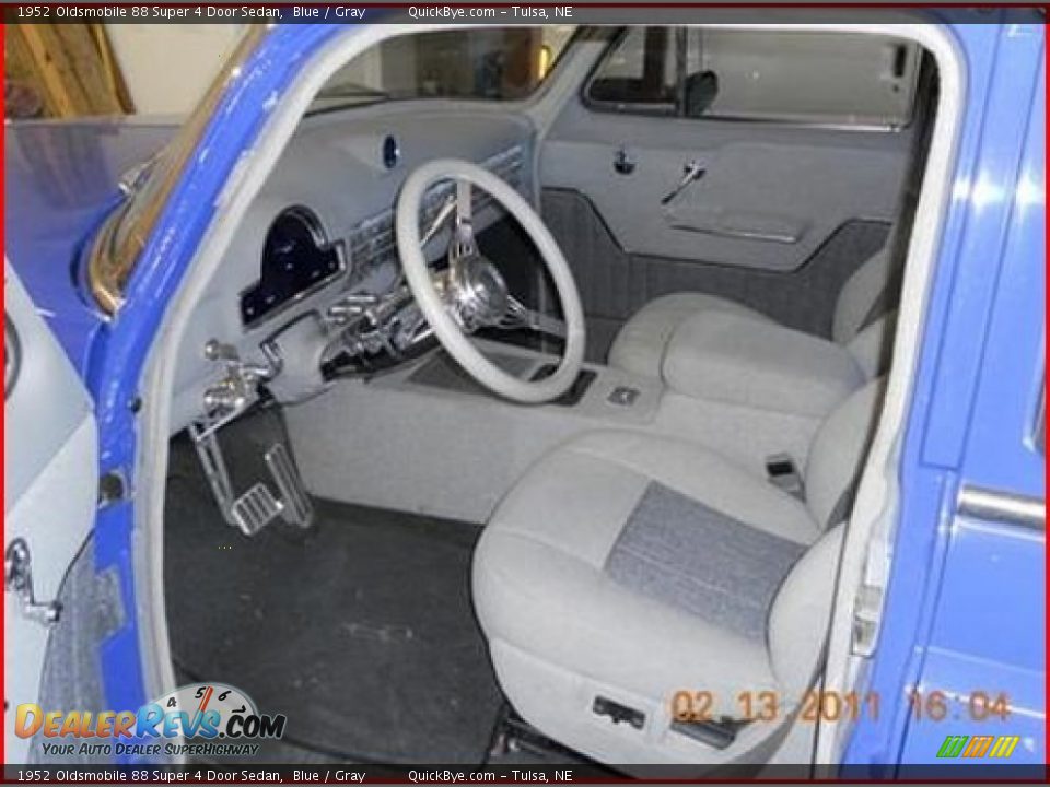 1952 Oldsmobile 88 Super 4 Door Sedan Blue / Gray Photo #6