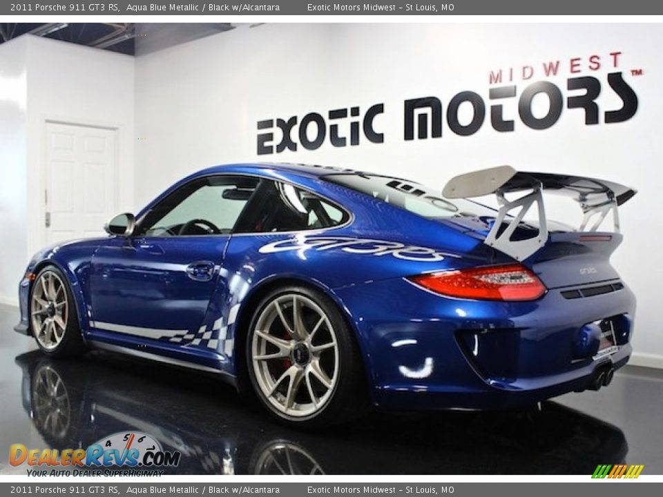 2011 Porsche 911 GT3 RS Aqua Blue Metallic / Black w/Alcantara Photo #3