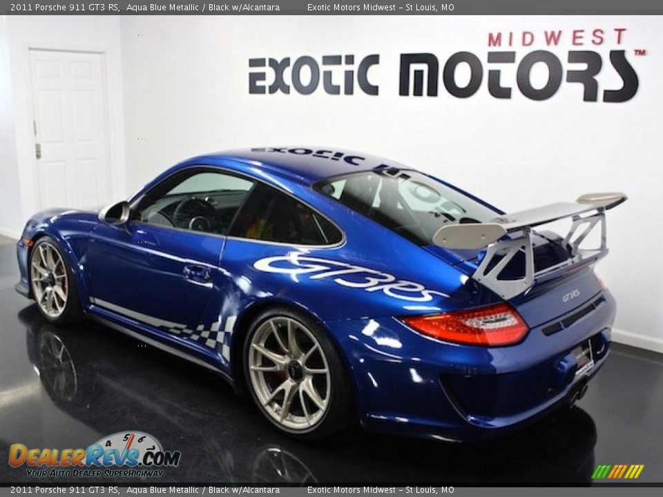 2011 Porsche 911 GT3 RS Aqua Blue Metallic / Black w/Alcantara Photo #6