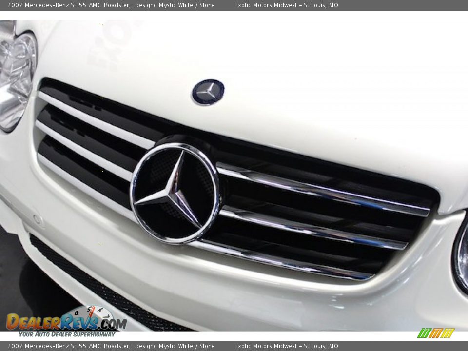 2007 Mercedes-Benz SL 55 AMG Roadster designo Mystic White / Stone Photo #21