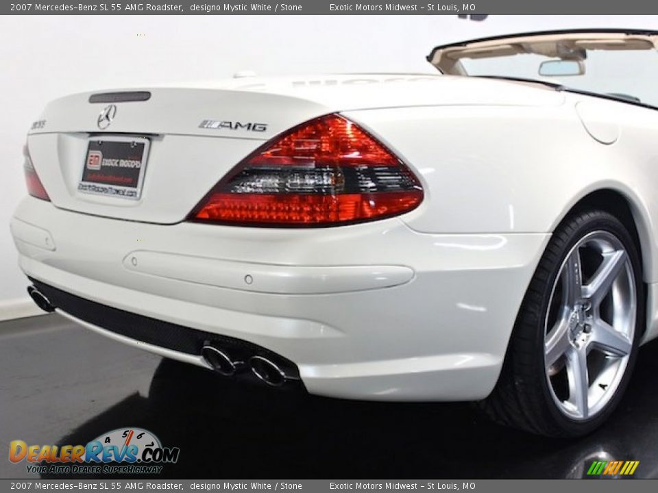 2007 Mercedes-Benz SL 55 AMG Roadster designo Mystic White / Stone Photo #24
