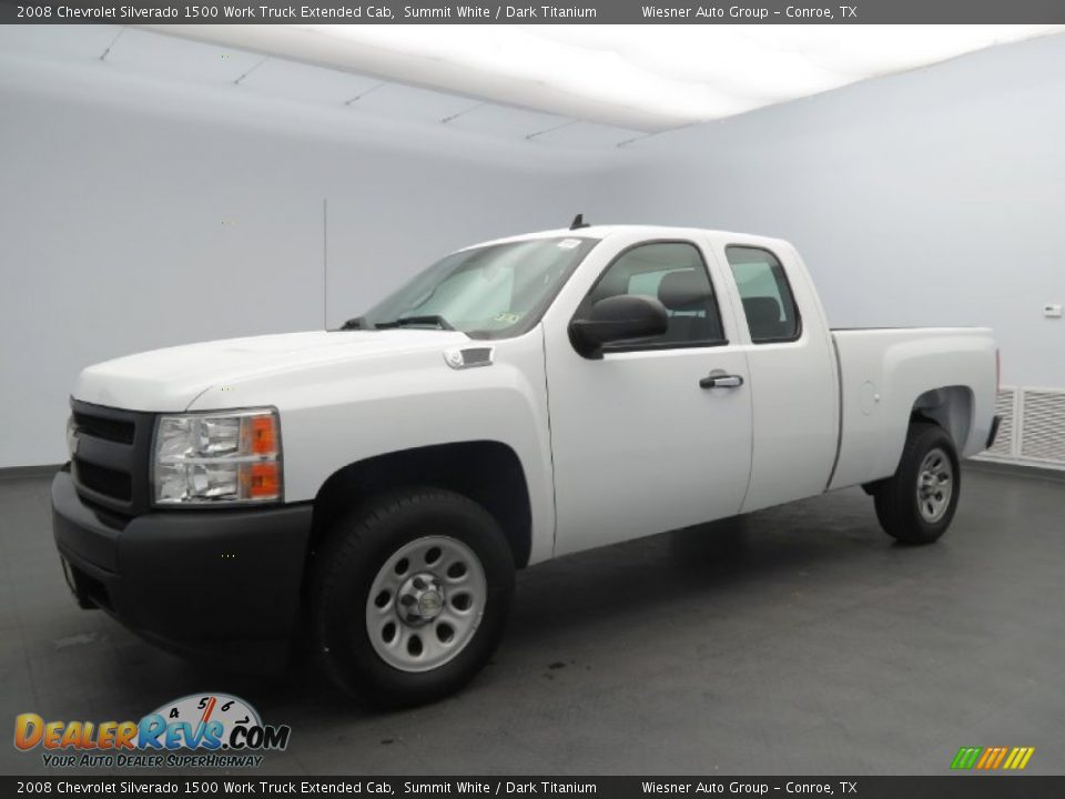 Front 3/4 View of 2008 Chevrolet Silverado 1500 Work Truck Extended Cab Photo #1