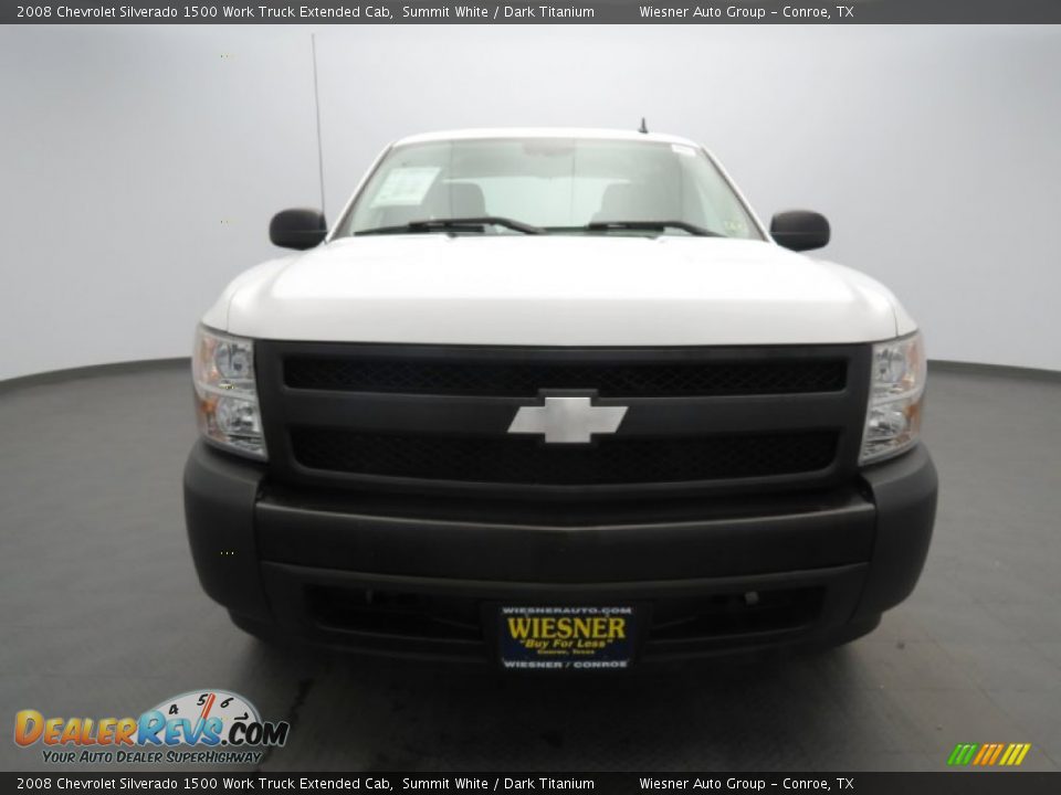 2008 Chevrolet Silverado 1500 Work Truck Extended Cab Summit White / Dark Titanium Photo #2