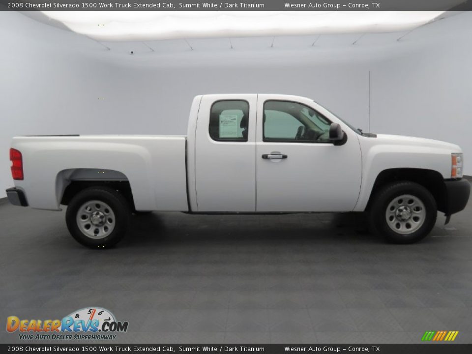 2008 Chevrolet Silverado 1500 Work Truck Extended Cab Summit White / Dark Titanium Photo #4
