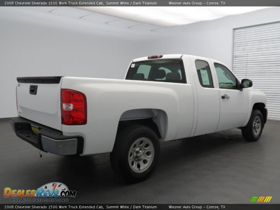 2008 Chevrolet Silverado 1500 Work Truck Extended Cab Summit White / Dark Titanium Photo #5
