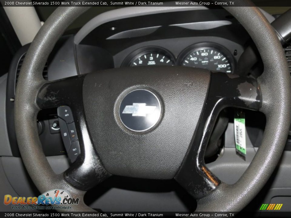 2008 Chevrolet Silverado 1500 Work Truck Extended Cab Steering Wheel Photo #13