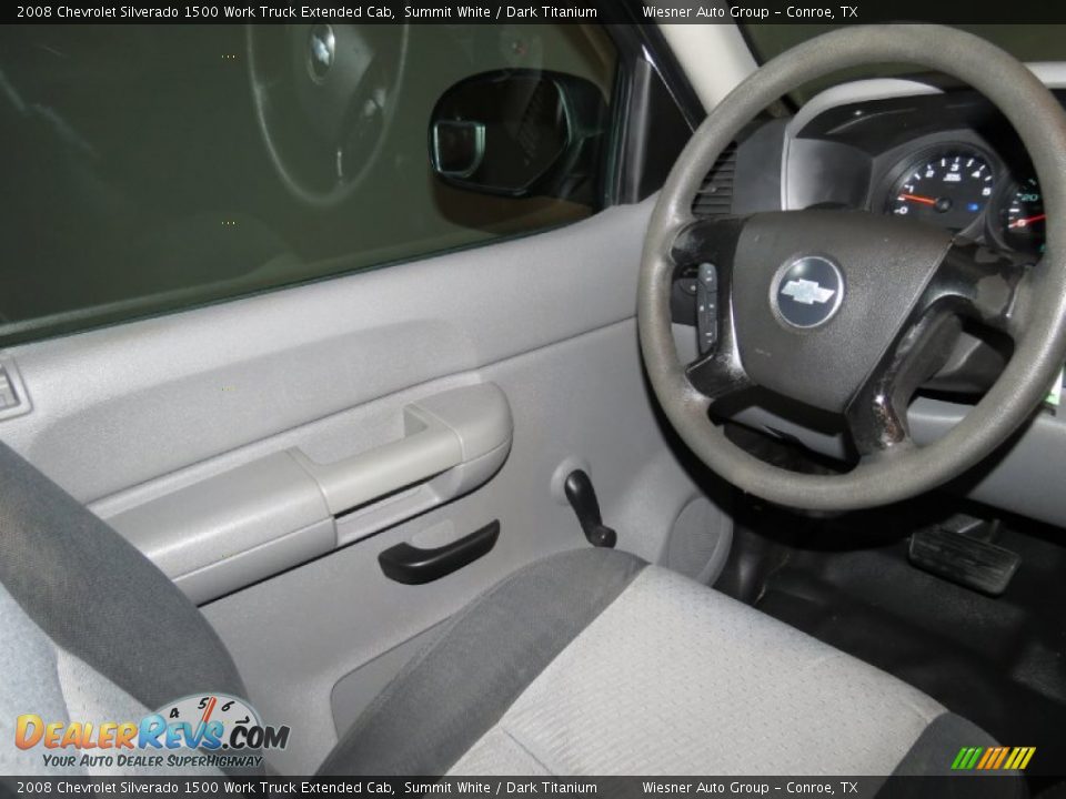 2008 Chevrolet Silverado 1500 Work Truck Extended Cab Summit White / Dark Titanium Photo #15