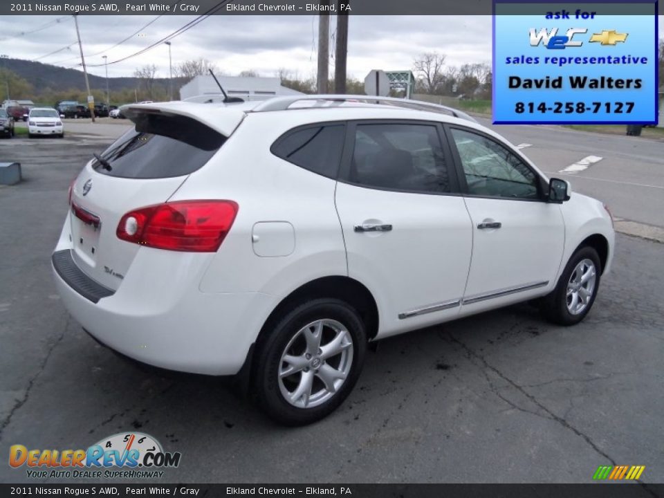 2011 Nissan Rogue S AWD Pearl White / Gray Photo #1