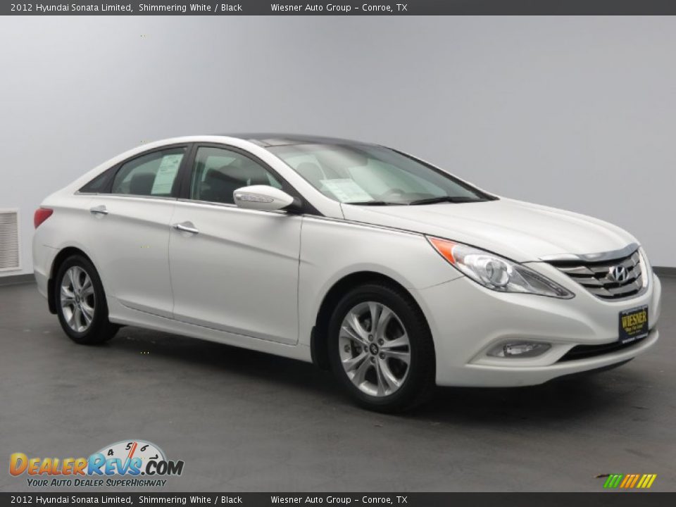 2012 Hyundai Sonata Limited Shimmering White / Black Photo #3