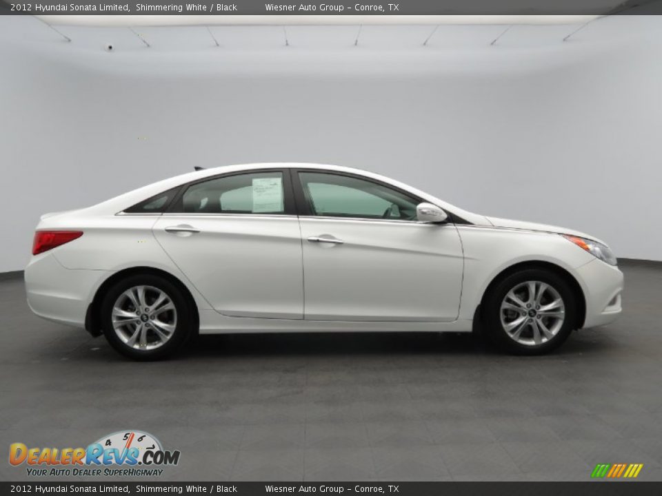 2012 Hyundai Sonata Limited Shimmering White / Black Photo #4