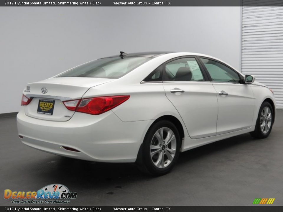 2012 Hyundai Sonata Limited Shimmering White / Black Photo #5
