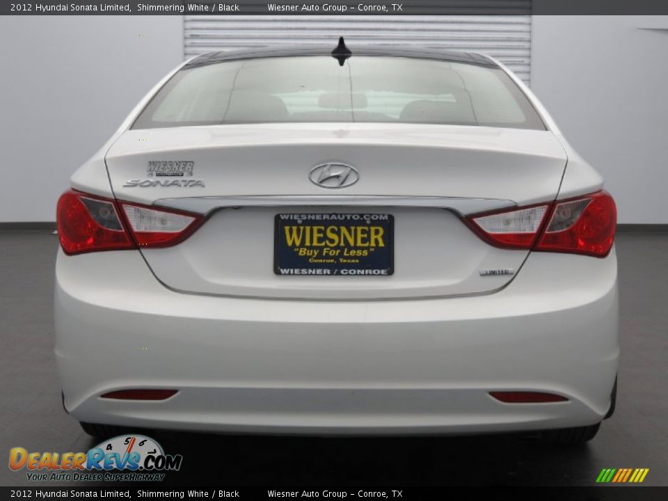 2012 Hyundai Sonata Limited Shimmering White / Black Photo #6