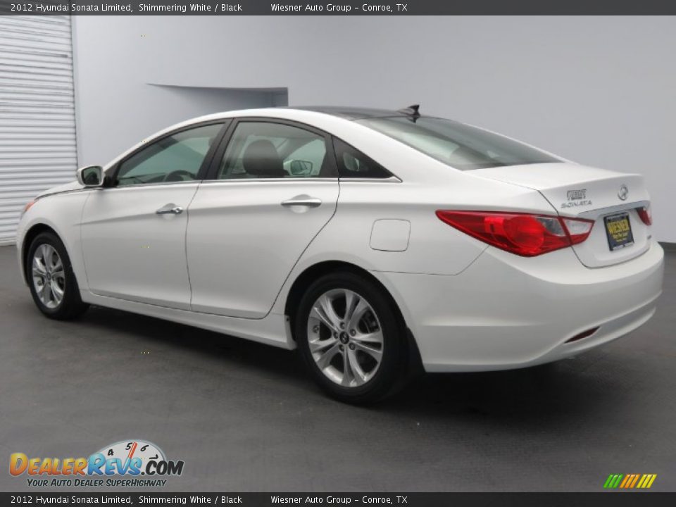 2012 Hyundai Sonata Limited Shimmering White / Black Photo #7