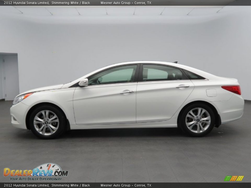 2012 Hyundai Sonata Limited Shimmering White / Black Photo #8