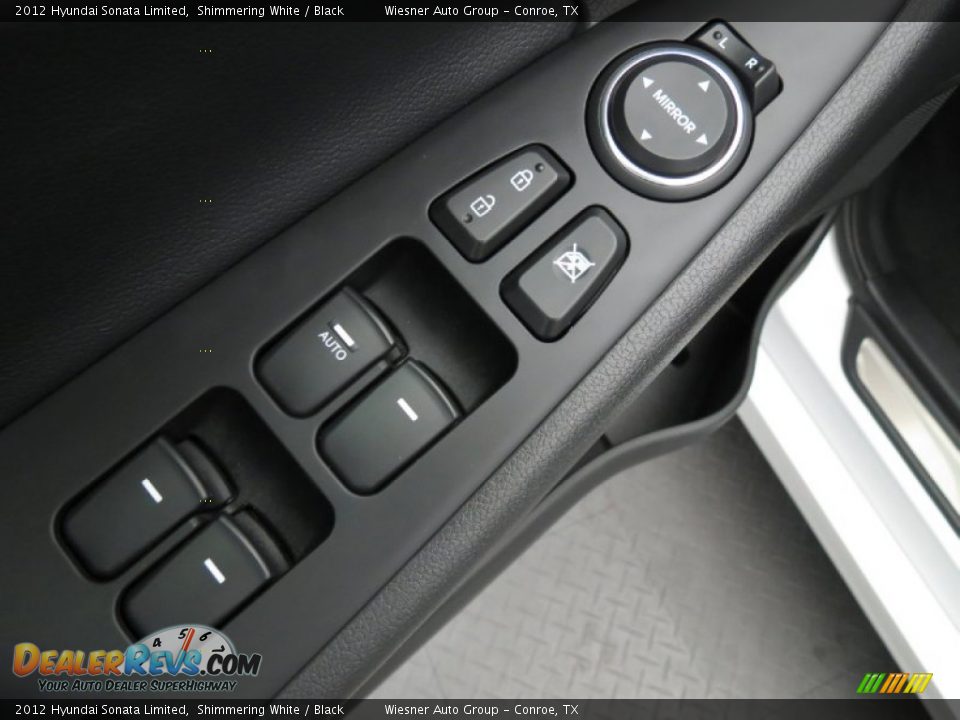2012 Hyundai Sonata Limited Shimmering White / Black Photo #11