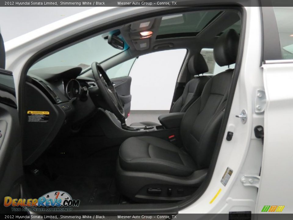 2012 Hyundai Sonata Limited Shimmering White / Black Photo #12