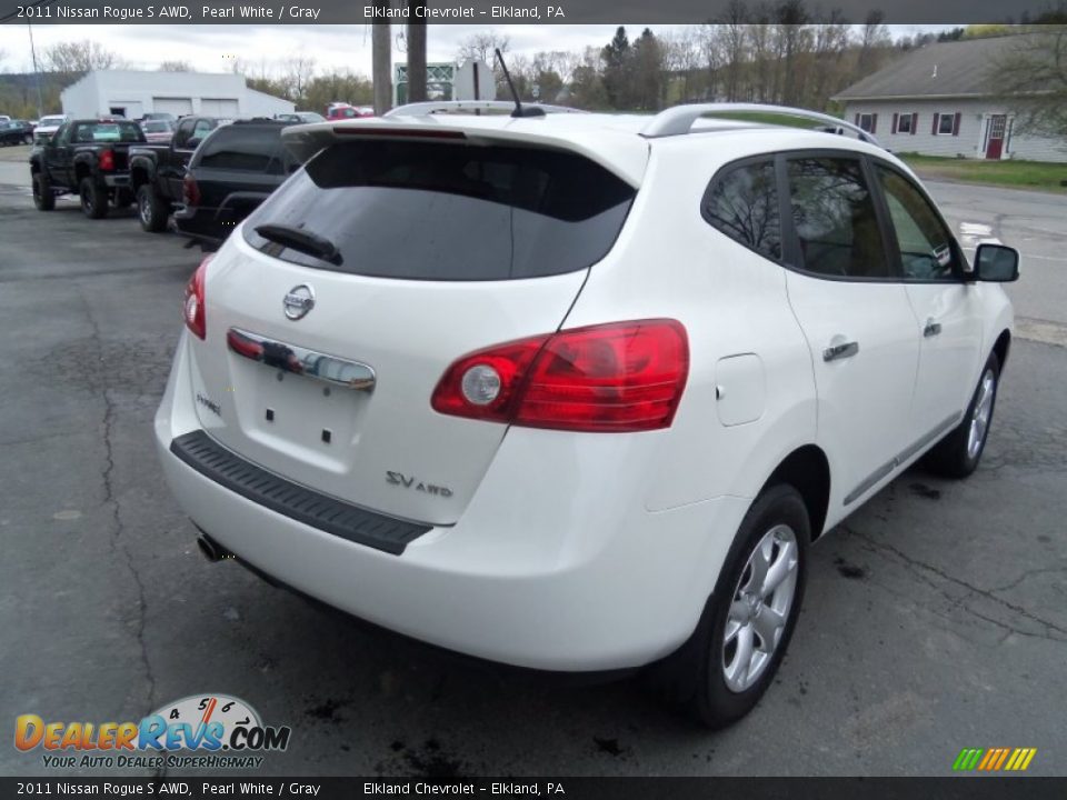 2011 Nissan Rogue S AWD Pearl White / Gray Photo #12