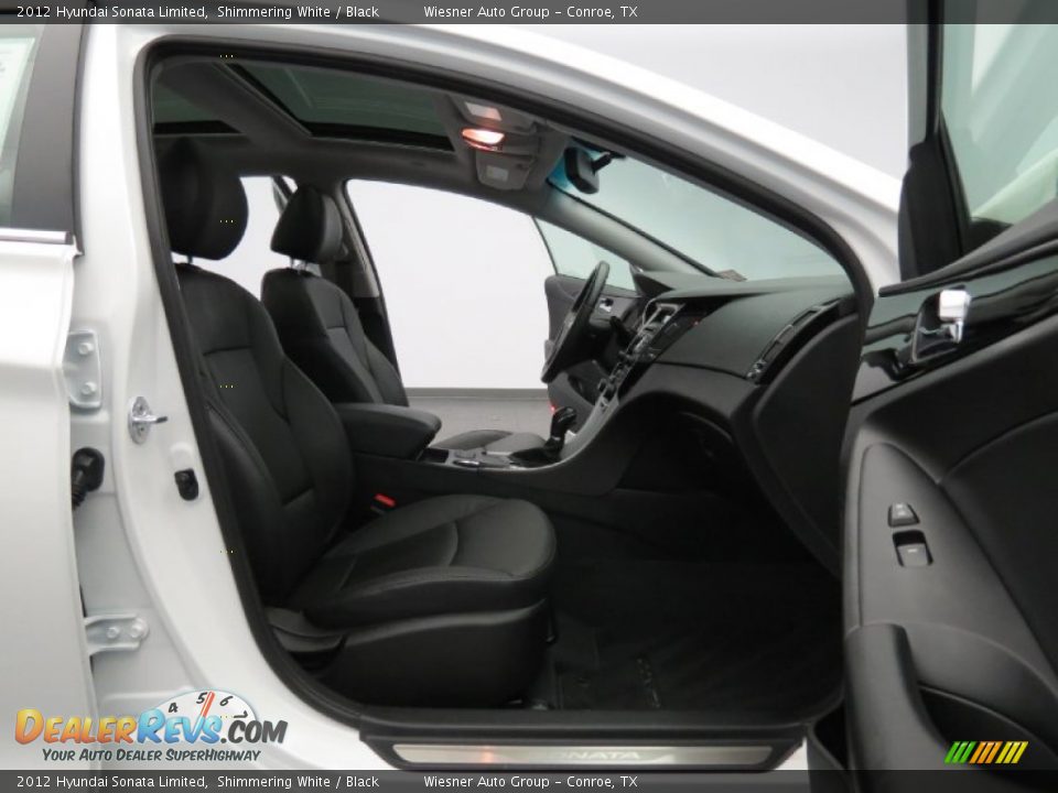 2012 Hyundai Sonata Limited Shimmering White / Black Photo #14