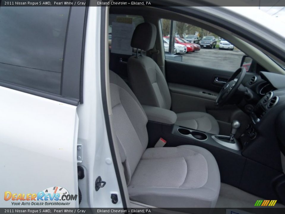 2011 Nissan Rogue S AWD Pearl White / Gray Photo #13