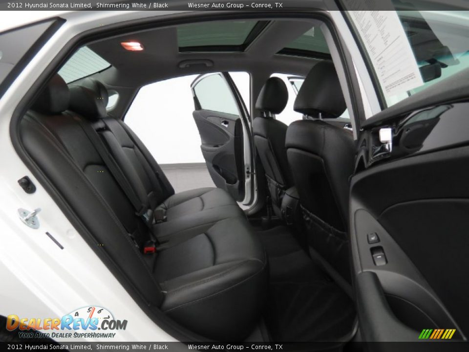 2012 Hyundai Sonata Limited Shimmering White / Black Photo #15
