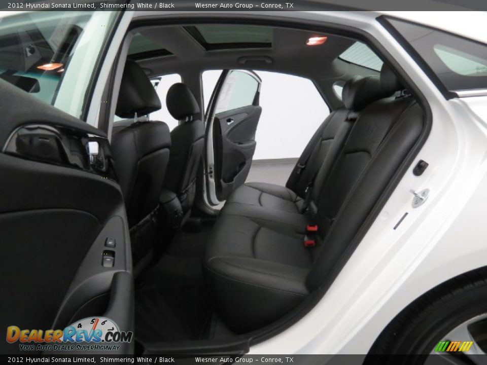 2012 Hyundai Sonata Limited Shimmering White / Black Photo #16