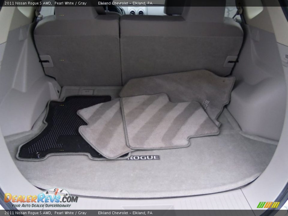 2011 Nissan Rogue S AWD Pearl White / Gray Photo #16