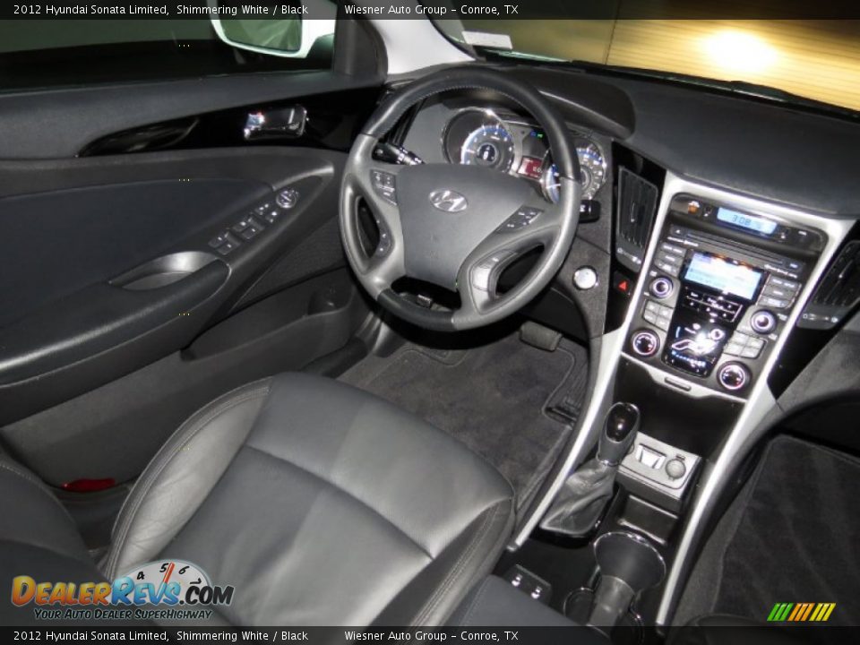 2012 Hyundai Sonata Limited Shimmering White / Black Photo #19