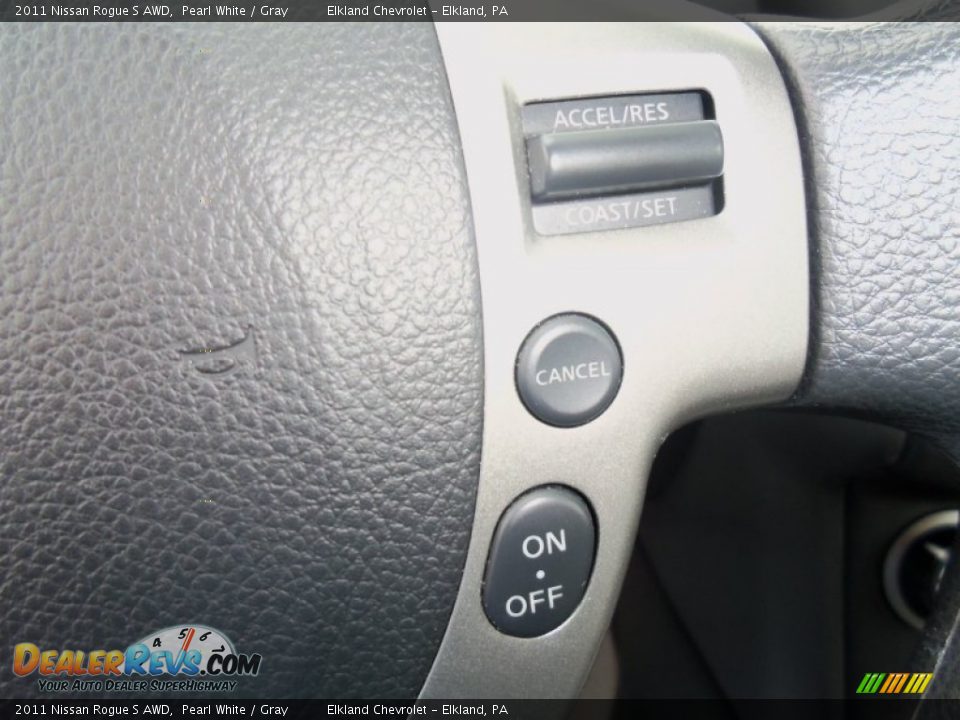 2011 Nissan Rogue S AWD Pearl White / Gray Photo #20