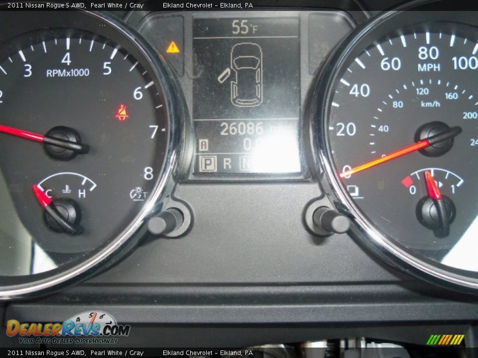 2011 Nissan Rogue S AWD Pearl White / Gray Photo #21