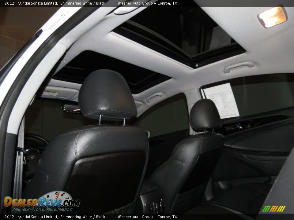 2012 Hyundai Sonata Limited Shimmering White / Black Photo #22