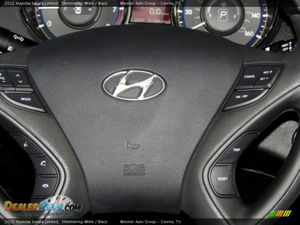 2012 Hyundai Sonata Limited Shimmering White / Black Photo #26