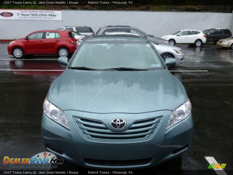 2007 Toyota Camry LE Aloe Green Metallic / Bisque Photo #14