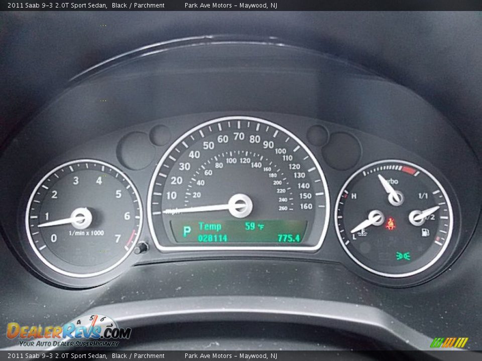 2011 Saab 9-3 2.0T Sport Sedan Gauges Photo #28