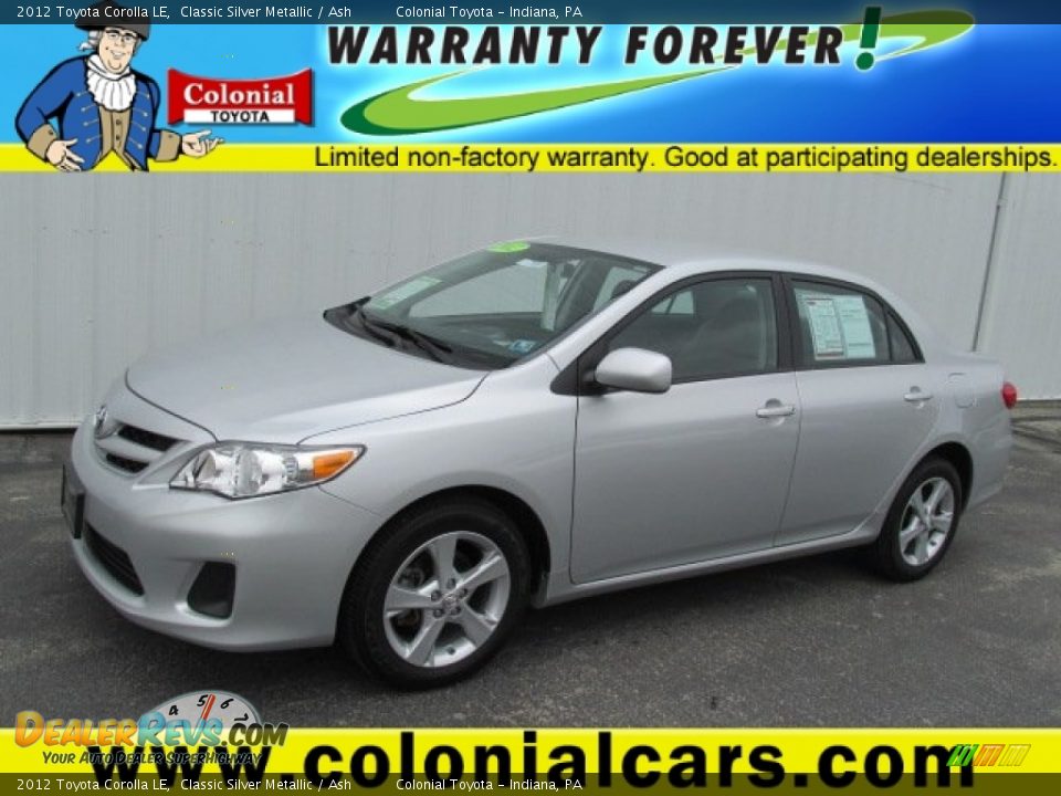 2012 Toyota Corolla LE Classic Silver Metallic / Ash Photo #1