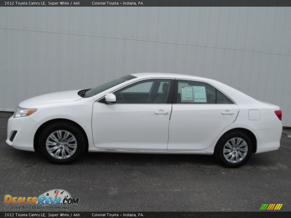 2012 Toyota Camry LE Super White / Ash Photo #2