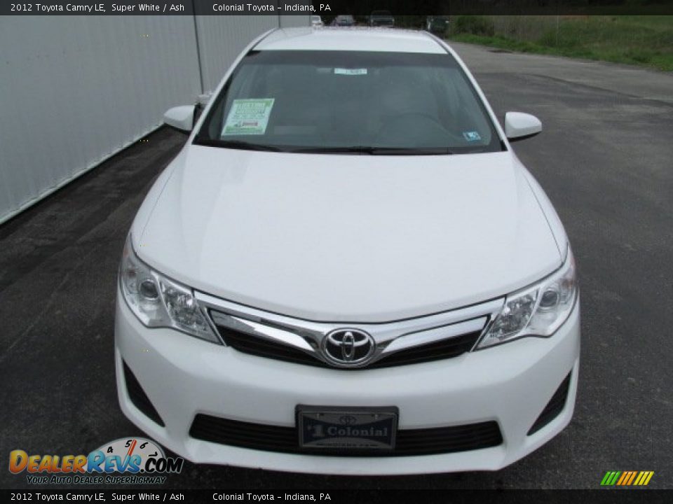 2012 Toyota Camry LE Super White / Ash Photo #4