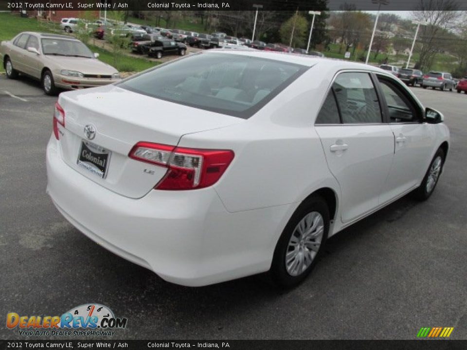 2012 Toyota Camry LE Super White / Ash Photo #6