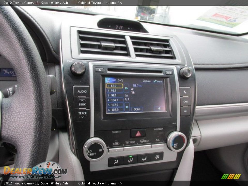 2012 Toyota Camry LE Super White / Ash Photo #13