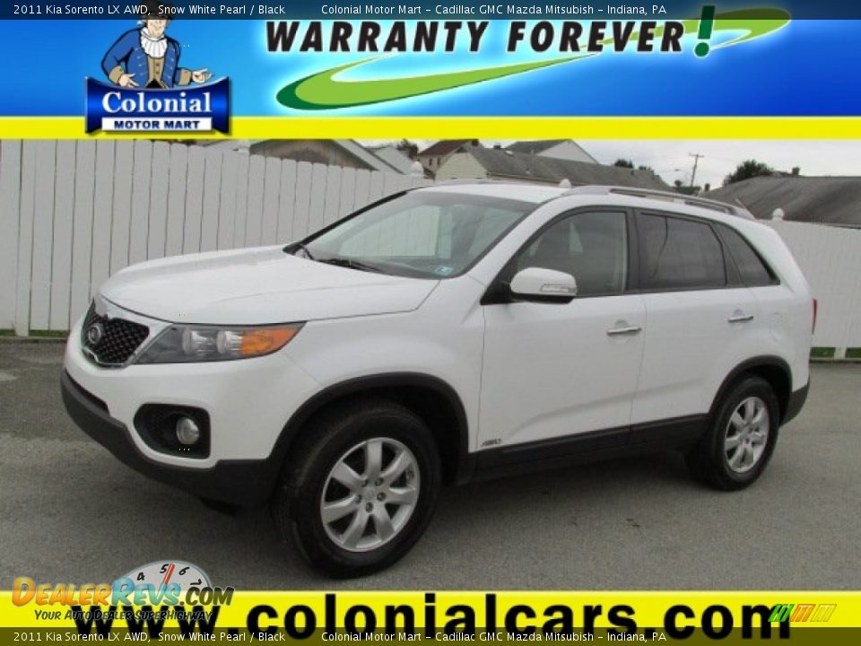 2011 Kia Sorento LX AWD Snow White Pearl / Black Photo #1