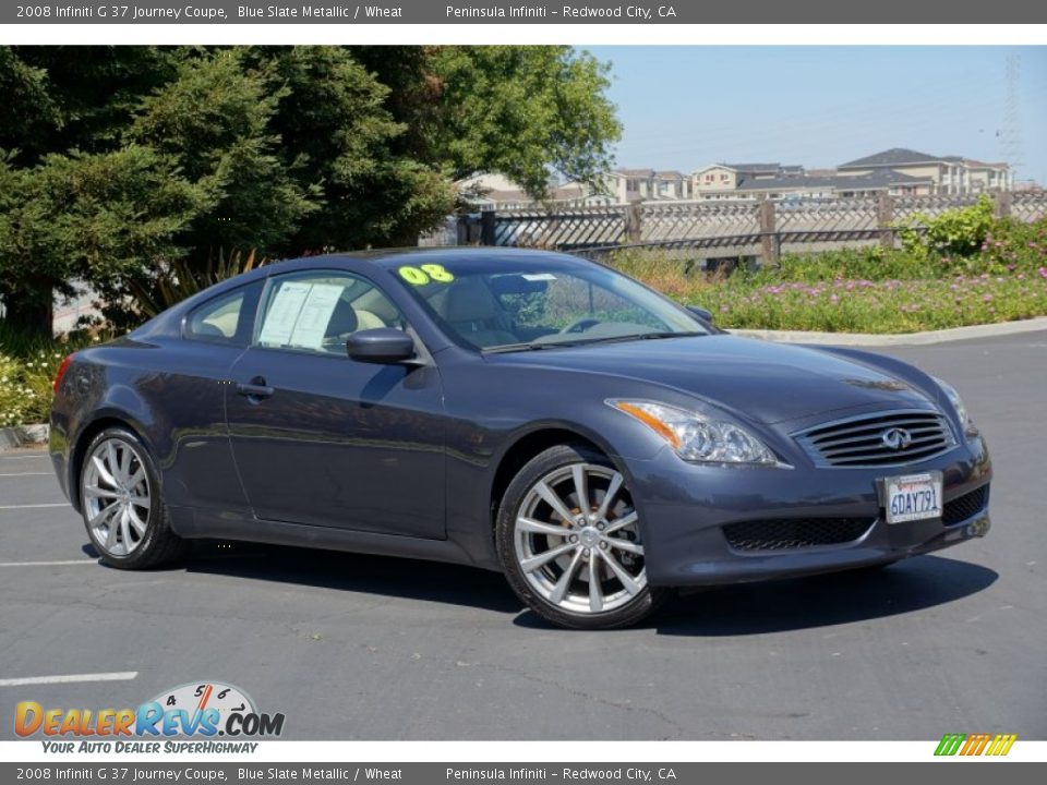 2008 Infiniti G 37 Journey Coupe Blue Slate Metallic / Wheat Photo #1