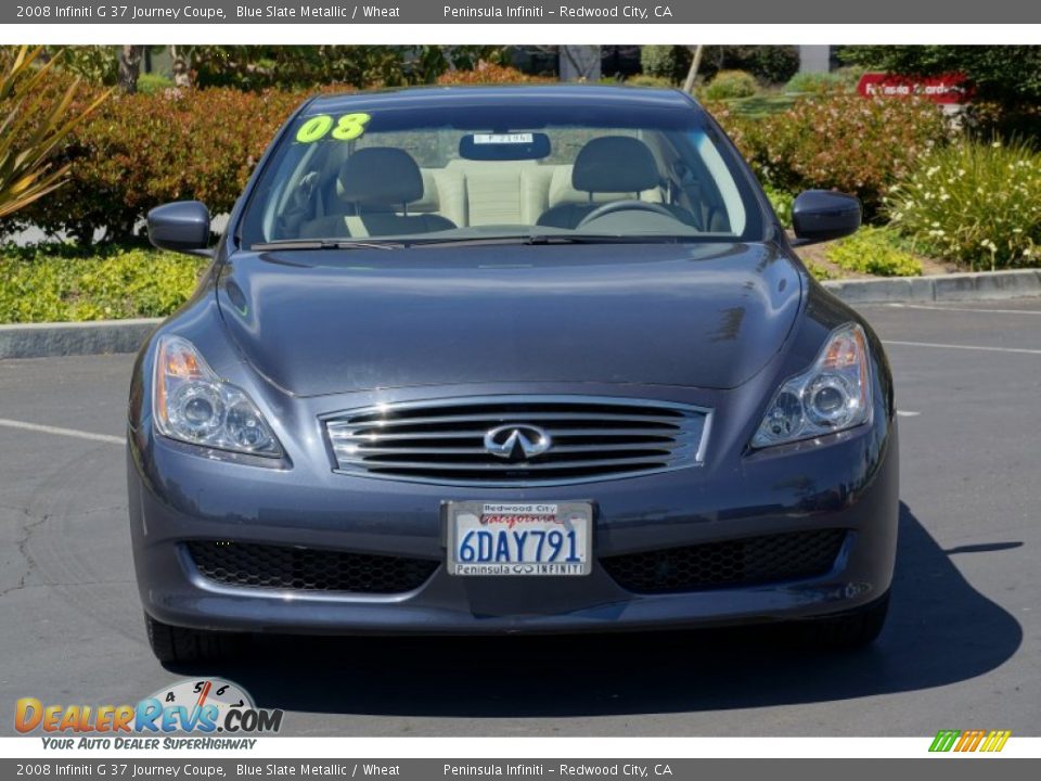 2008 Infiniti G 37 Journey Coupe Blue Slate Metallic / Wheat Photo #2
