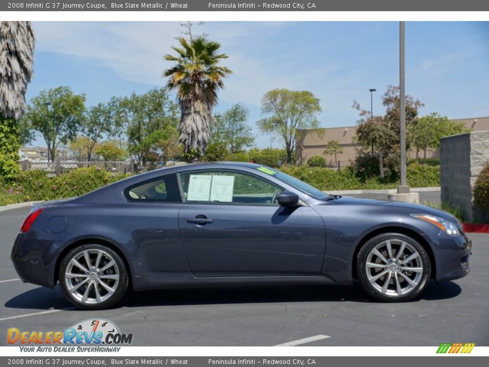2008 Infiniti G 37 Journey Coupe Blue Slate Metallic / Wheat Photo #3