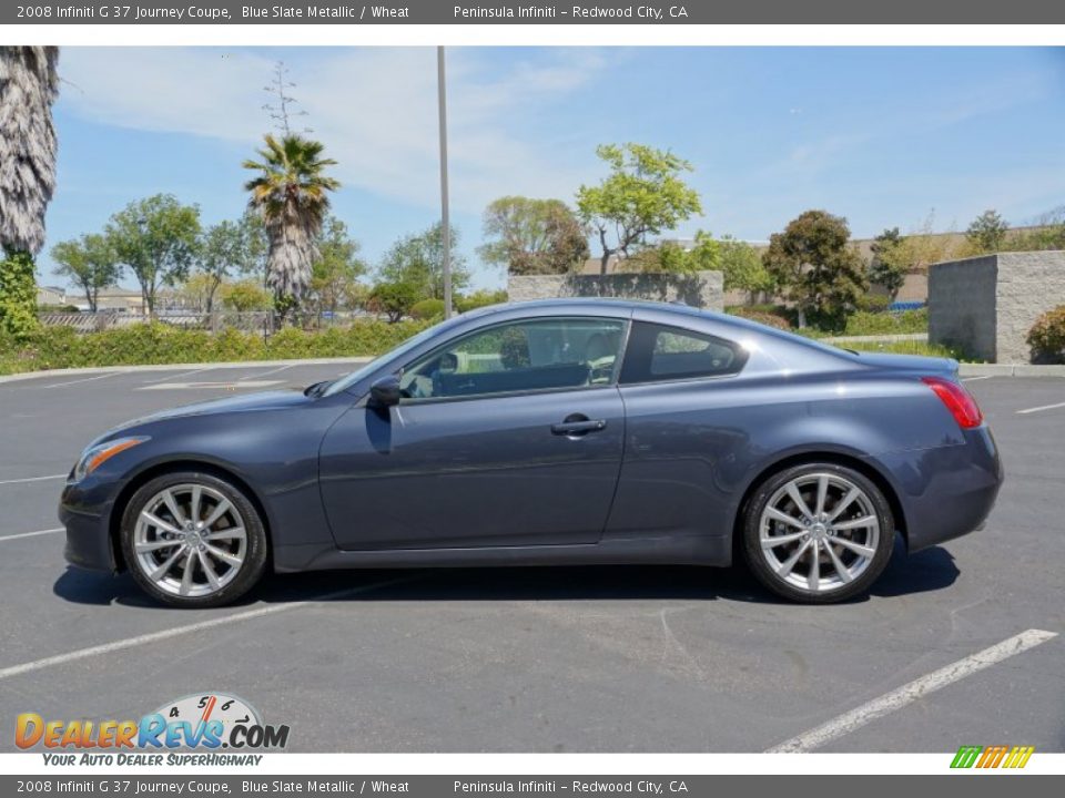 2008 Infiniti G 37 Journey Coupe Blue Slate Metallic / Wheat Photo #4