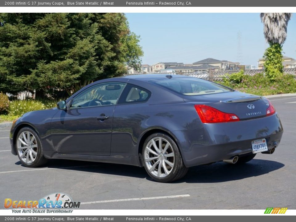 2008 Infiniti G 37 Journey Coupe Blue Slate Metallic / Wheat Photo #5
