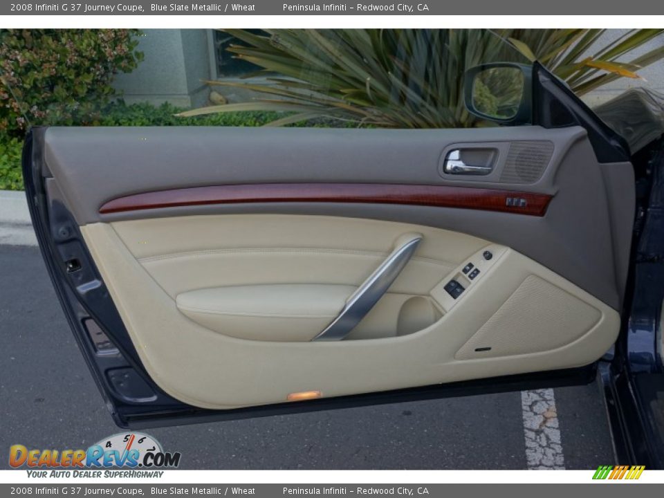 2008 Infiniti G 37 Journey Coupe Blue Slate Metallic / Wheat Photo #7