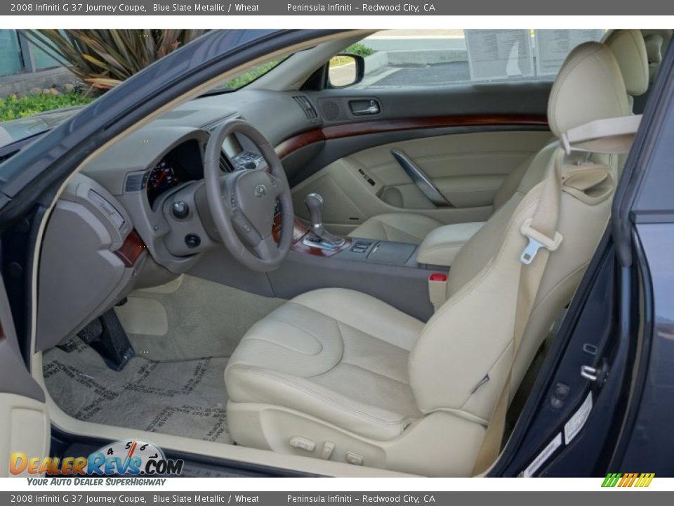 2008 Infiniti G 37 Journey Coupe Blue Slate Metallic / Wheat Photo #8