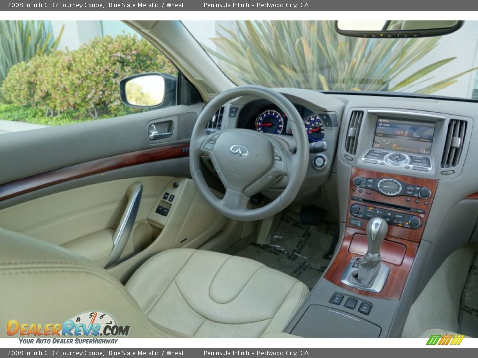 2008 Infiniti G 37 Journey Coupe Blue Slate Metallic / Wheat Photo #11