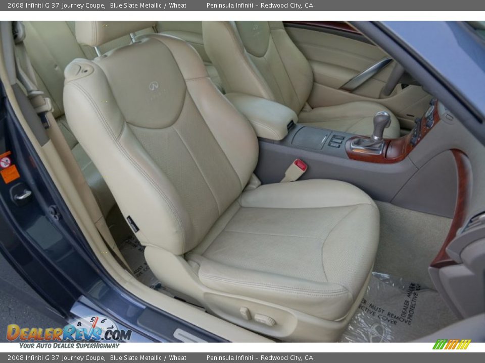 2008 Infiniti G 37 Journey Coupe Blue Slate Metallic / Wheat Photo #13