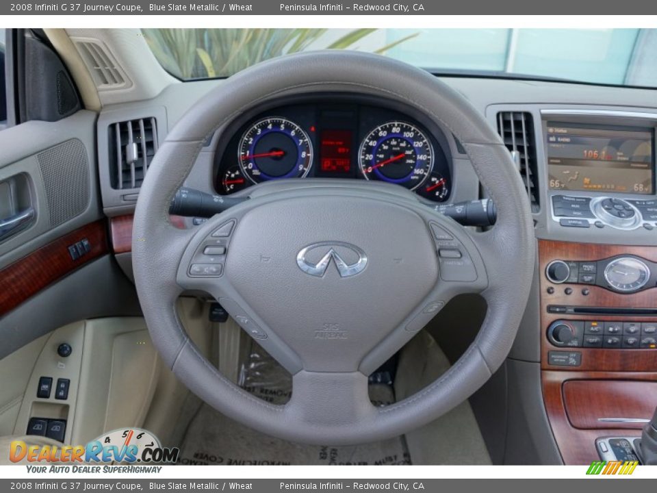 2008 Infiniti G 37 Journey Coupe Blue Slate Metallic / Wheat Photo #17